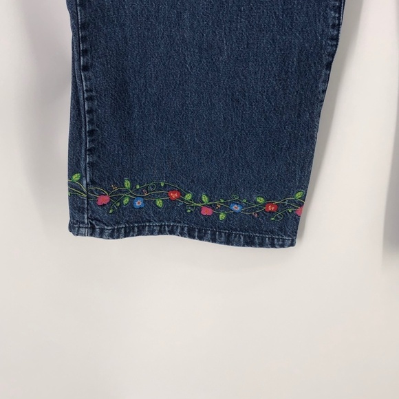 Tommy Hilfiger Vintage Embroidered Wide Leg Jeans - Picture 5 of 7